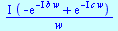 `/`(`*`(I, `*`(`+`(`-`(exp(`+`(`-`(`*`(`+`(I), `*`(b, `*`(w))))))), exp(`+`(`-`(`*`(`+`(I), `*`(c, `*`(w))))))))), `*`(w))